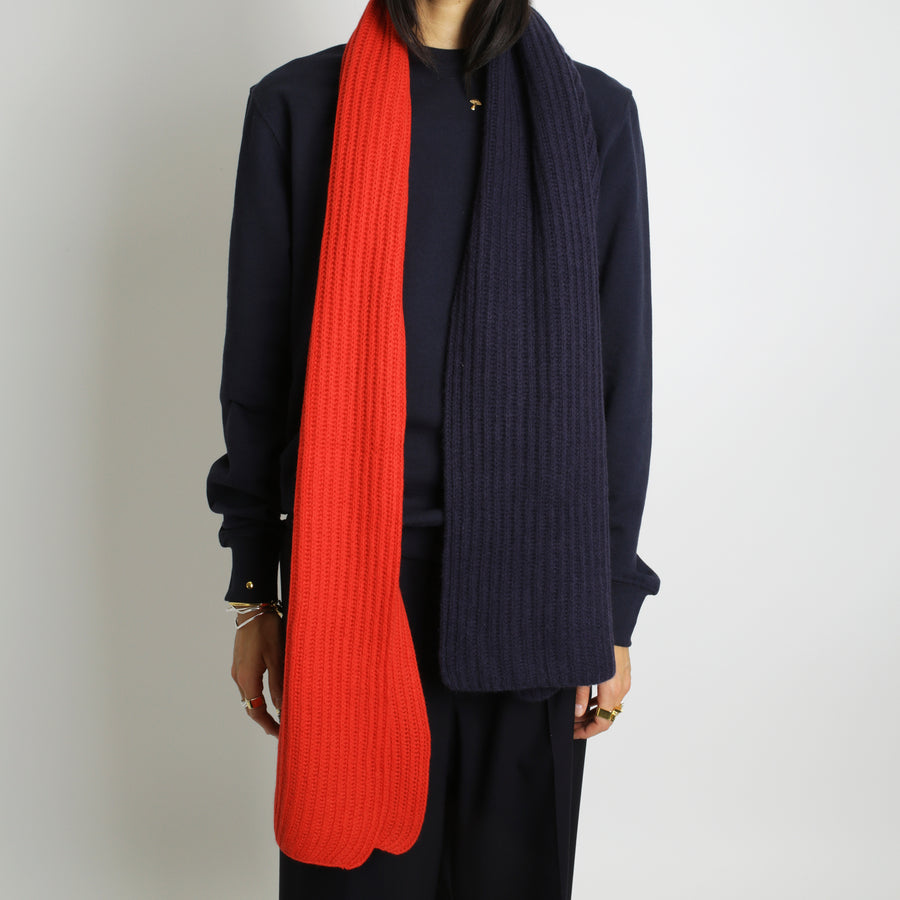 Cashmere Scarf, red and blue