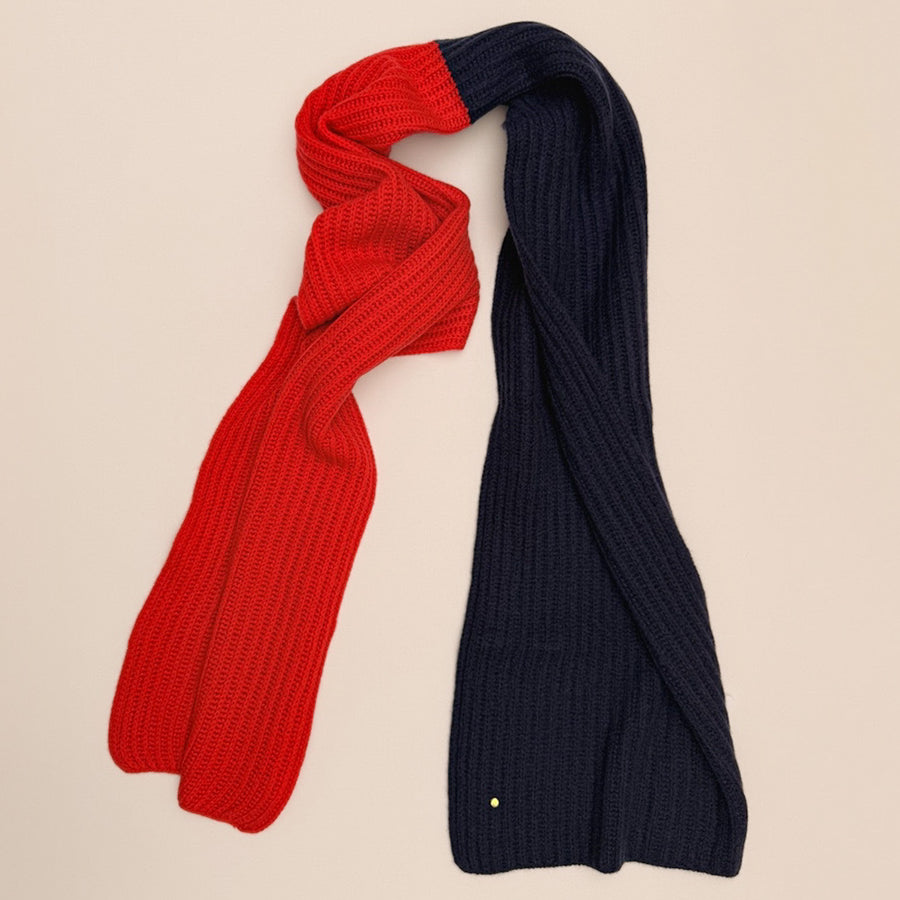 Cashmere Scarf, red and blue