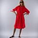 DRESS CRESPI, poppy red
