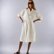 DRESS CRESPI, sunny white