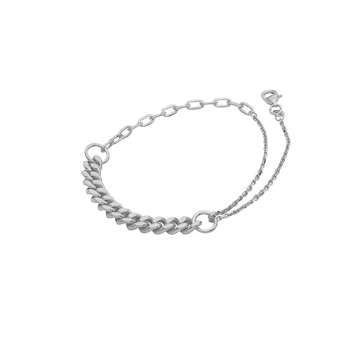 Bracelet Chain Mix medium, silber