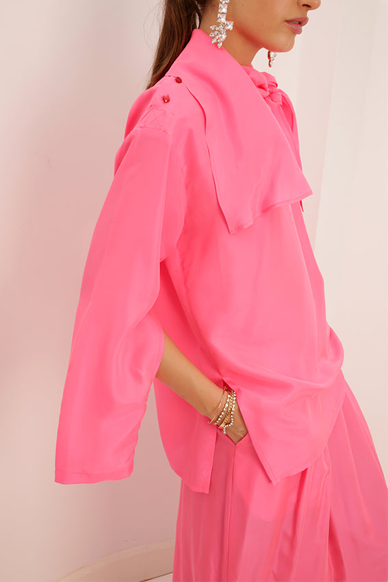 TOP LYGIA, vibrant pink